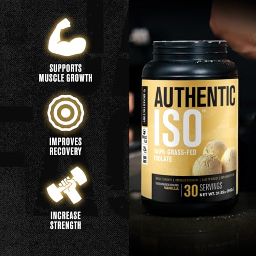Jacked Factory Authentic ISO Grass Fed Whey Protein Isolate Powder - Low Carb Jacked Factory