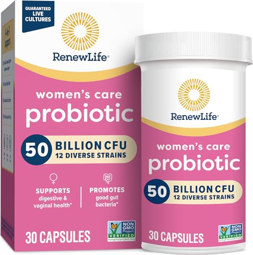 Renew Life Women's Probiotic Capsules, 50 Billion CFU Guaranteed, Supports Vaginal, Urinary