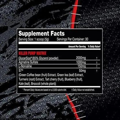 Noxious Extreme Nitric Oxide Booster Pump Pre-Workout Powder | Endurance and Muscle Building | 30 Servings (America Pop)