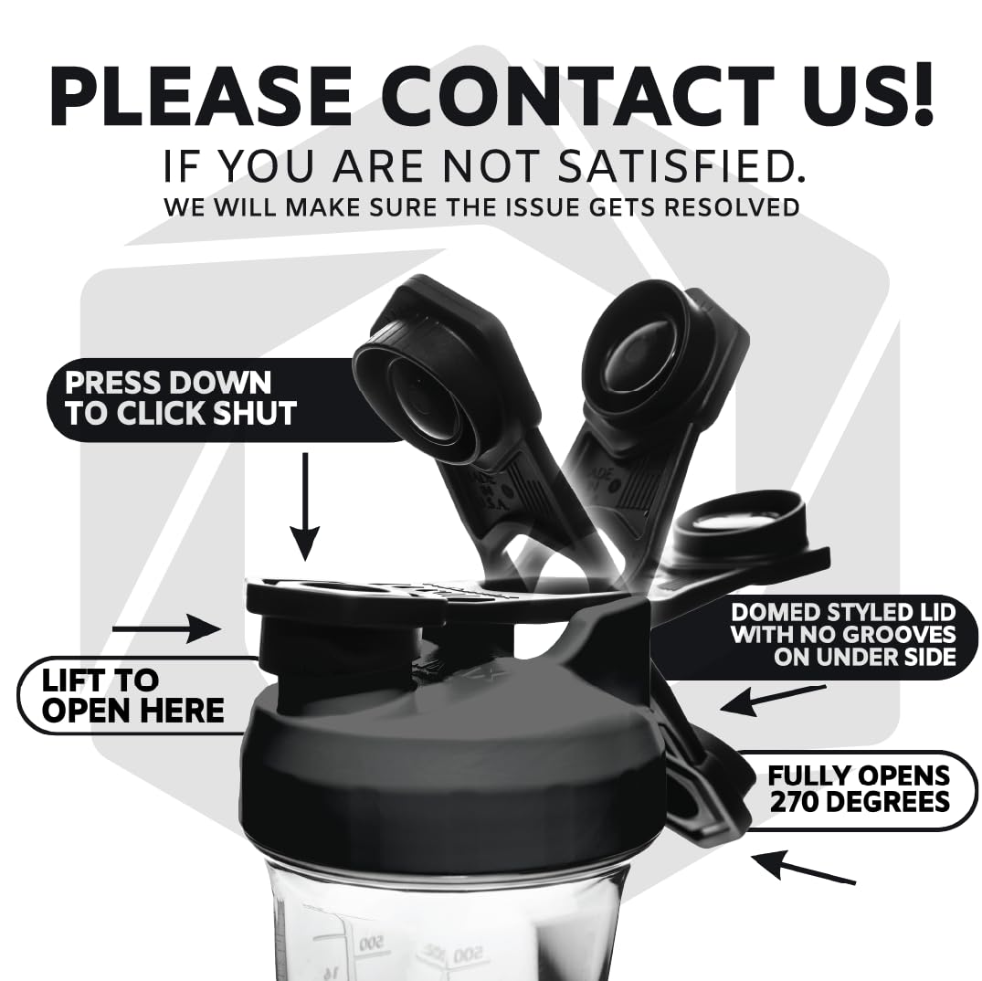 HELIMIX 2.0 Vortex Blender Shaker Bottle Holds upto 28oz | No Blending Ball or Whisk HELIMIX