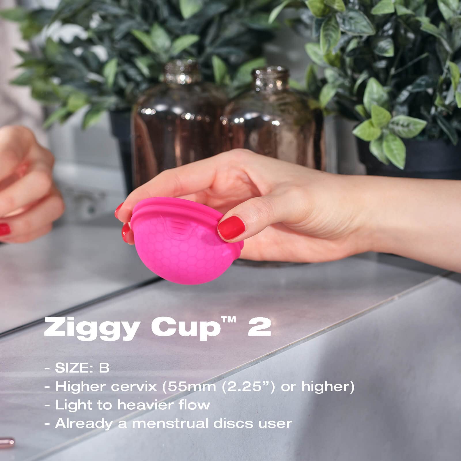 Intimina Ziggy Cup 2 - Extra-Thin Reusable Menstrual Disc, Period Cup, Disposable Menstrual Cup INTIMINA