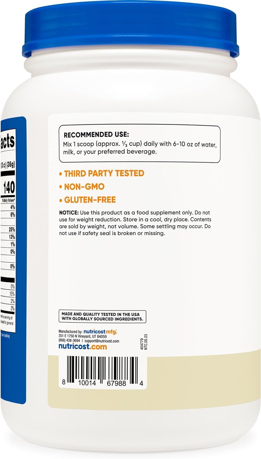 Nutricost Whey Protein Concentrate (Vanilla) 2LBS Nutricost