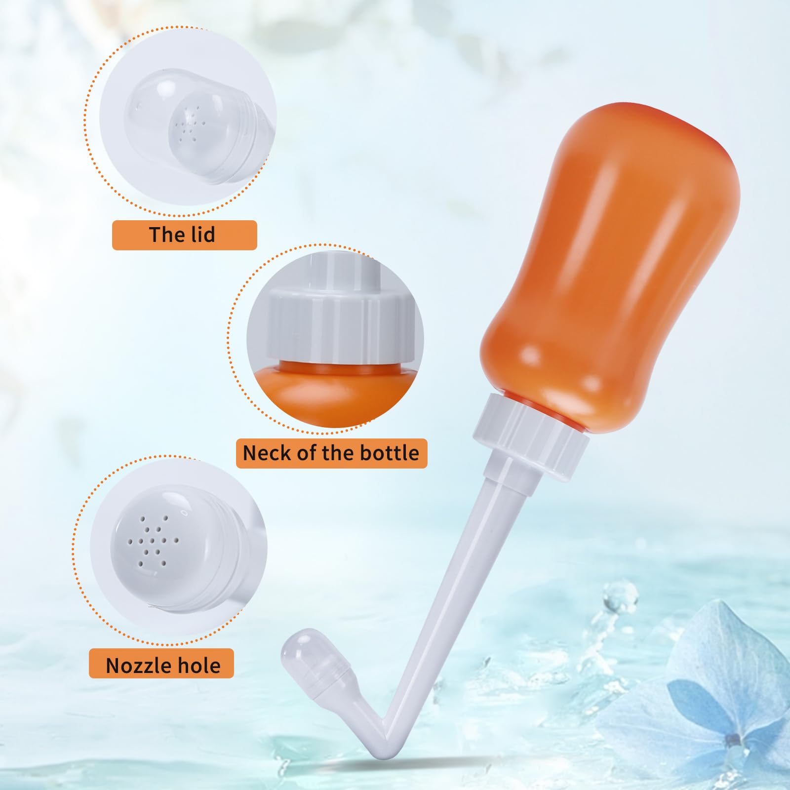 Peri Bottle for Postpartum Care, for Postpartum Essentials, Feminine Care Orange FOOFOO