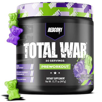 REDCON1 Total War Preworkout - Contains 320mg of Caffeine from Green Tea, Juniper 