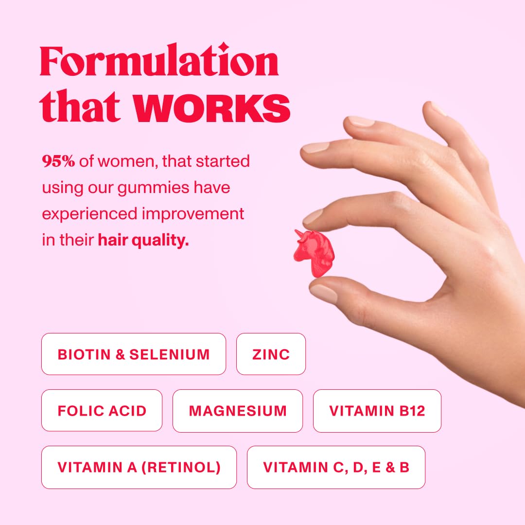 Bloom Robbins 60 Hair Gummies for Faster Hair Growth Vitamins for Women & 5000 MCG Bloom Robbins