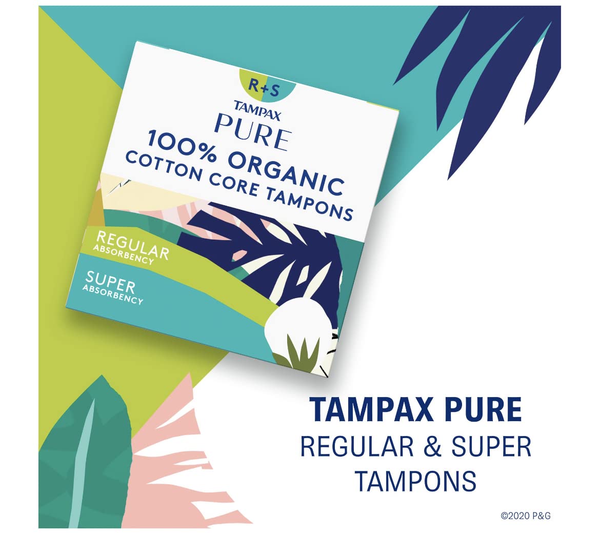 Tampax PURE COTTON 22-pack (11 Regular/11 Super) Tampax
