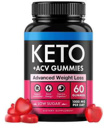 Keto Apple Cider Vinegar Gummies 1000mg - Well-Digested ACV Keto Gummies for Weight Loss