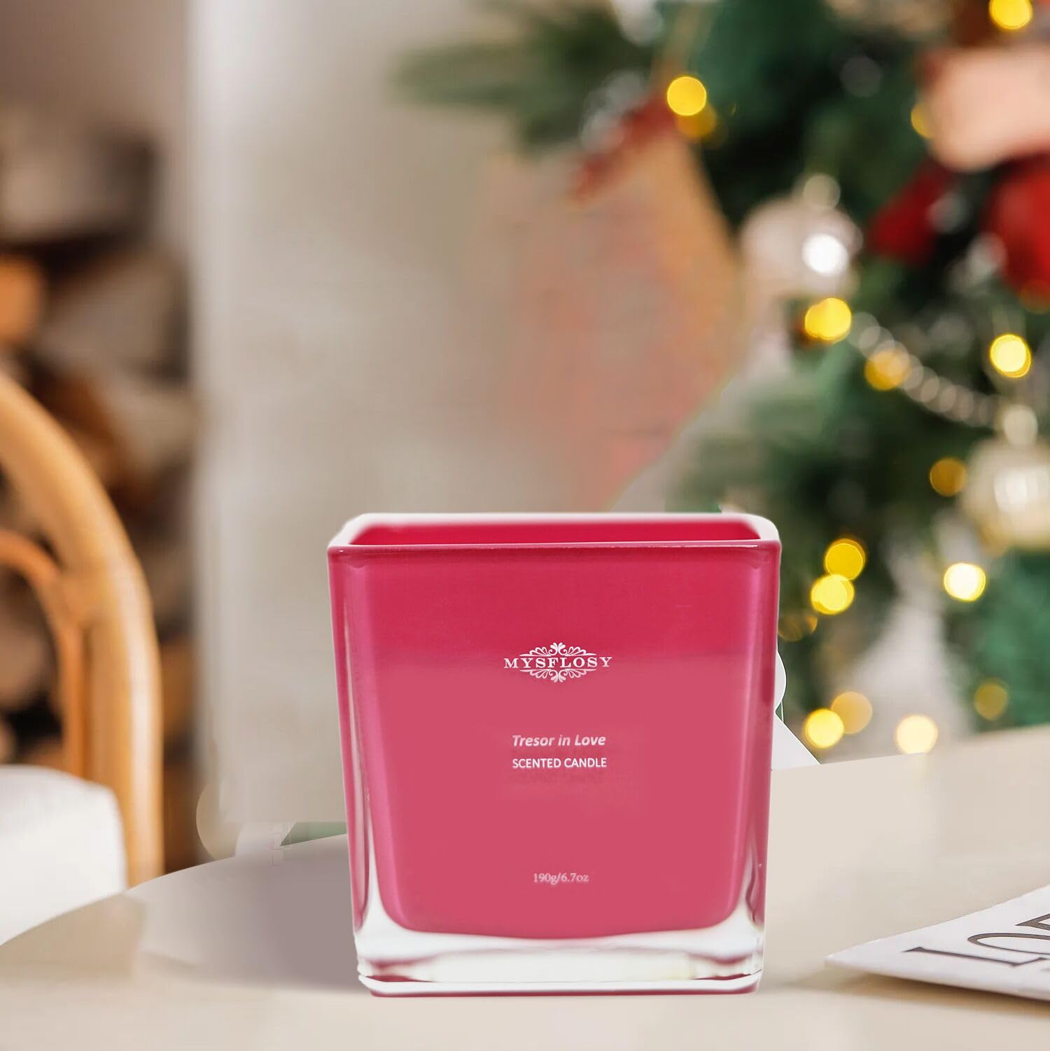 Mysflosy Soy Aromatherapy Candle, 40 Hour Burn time, Scented Candles with Floral and Fruity Scents Mysflosy