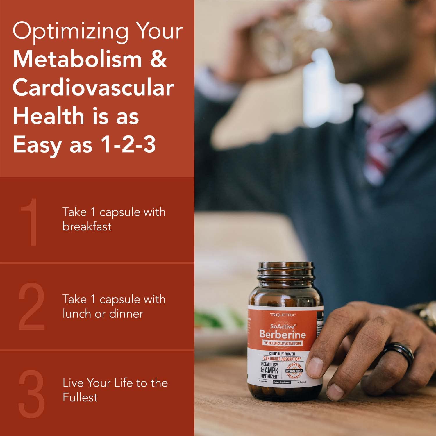 SoActive Berberine 550mg: 9.6X Higher Absorption, Clinically Proven Most Effective Triquetra Health