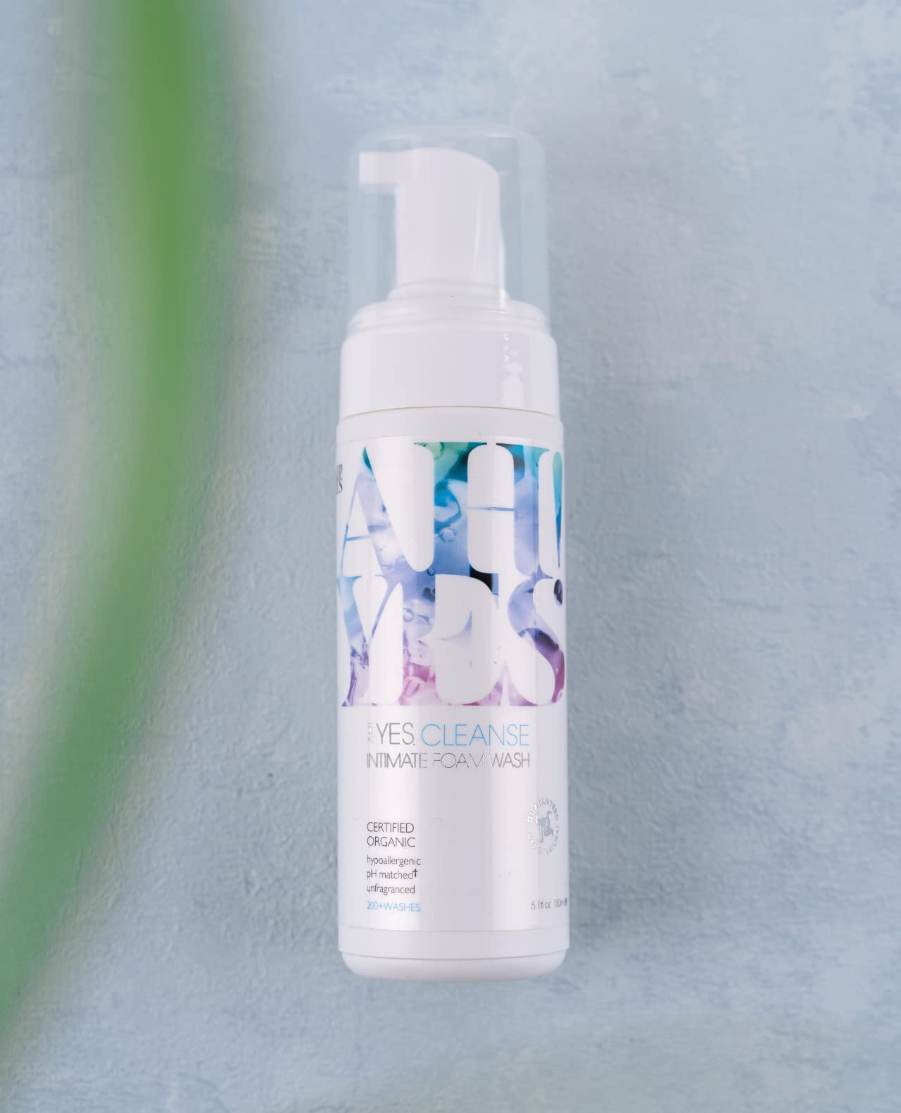 AH! YES CLEANSE Gentle, Organic Foaming Feminine Wash- Unfragranced, pH Matched Vaginal Wash AH! YES