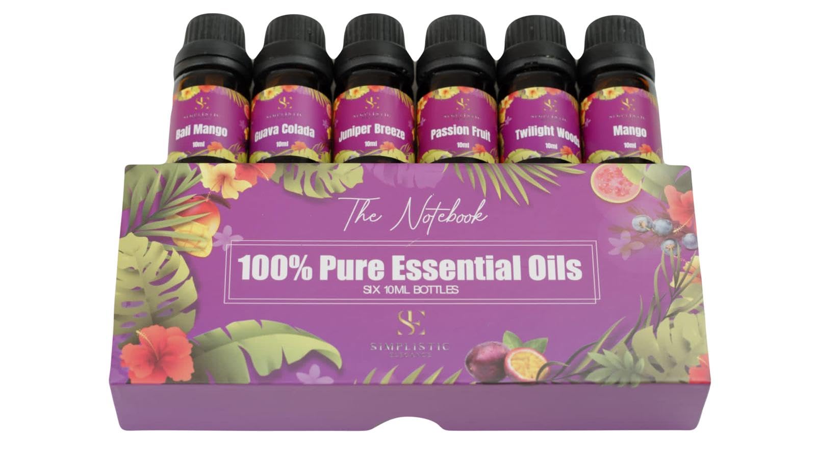 Simplistic Elegance Essential Oils Set - Top 6 Natural Aromatherapy Oils for Diffusers Humidifier Massage