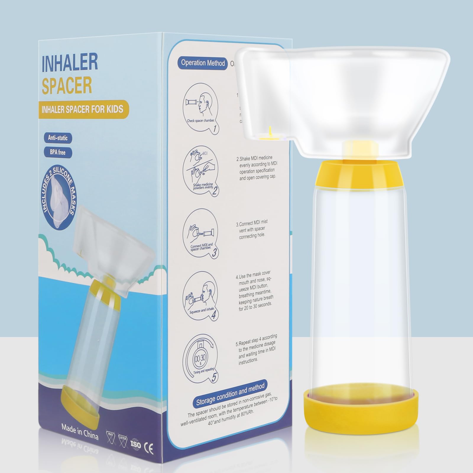 Fivepropy Handheld Spacer for Infant, Toddle, Baby, Kids and Adults with 2 Comfortable Fivepropy