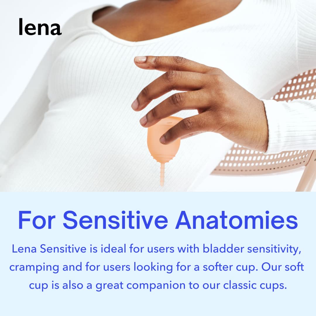 Lena Sensitive Menstrual Cup | Reusable Beginner Period Cup | Wear for 12 Hours Lena