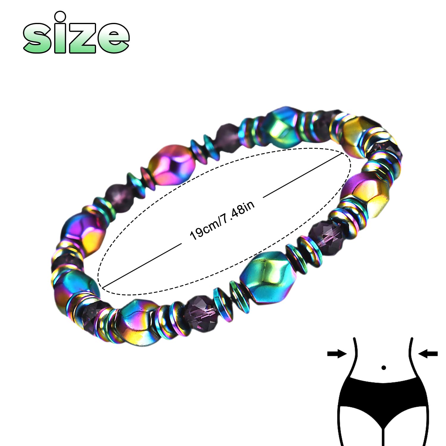 AGSIXZLAN 3pcs Adjustable Lymph Drainage Carnelian Magnetic Bracelet,Slimming Magnetic AGSIXZLAN