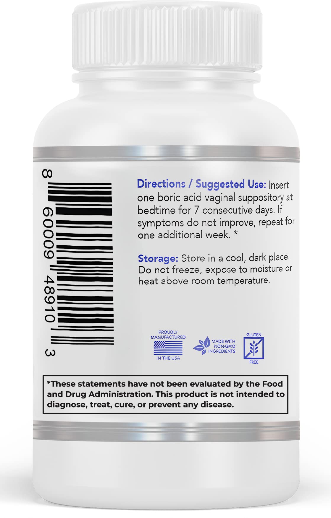 Simpli Supplements 60 Boric Acid Suppositories - Modern Support & Ancient Remedy - Scientifically Simpli Supplements