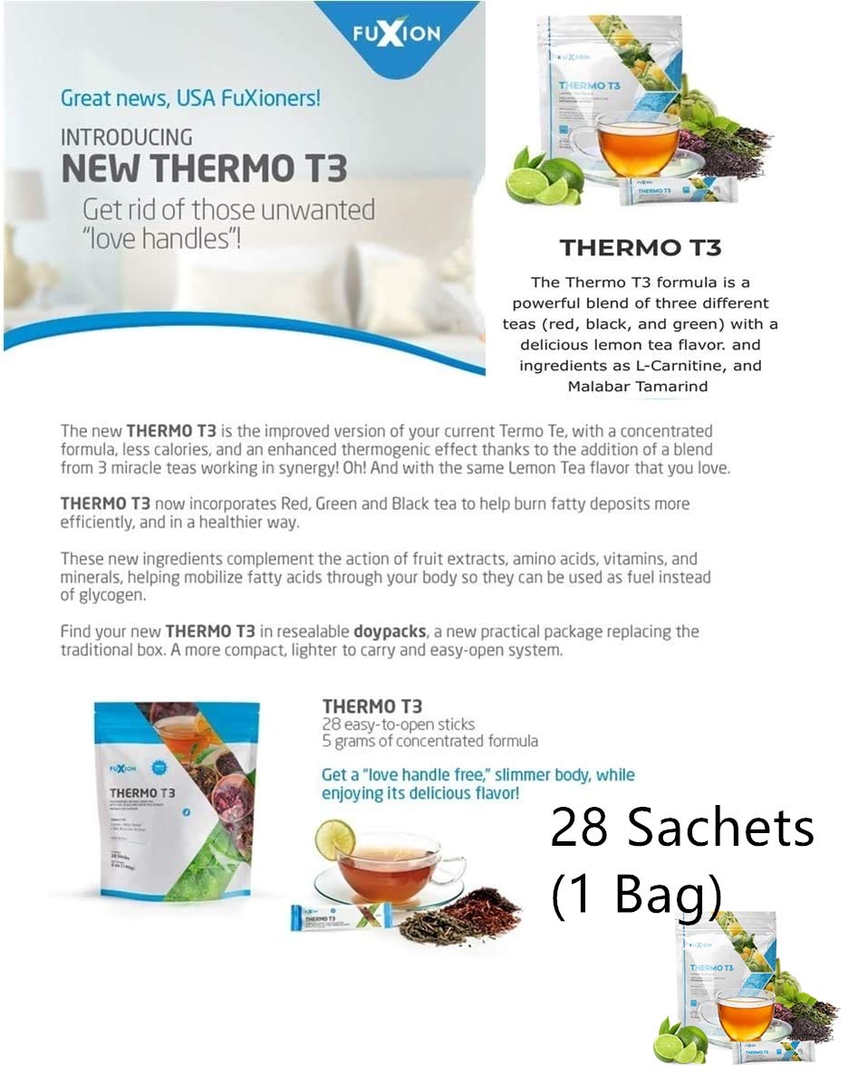 FuXion Thermo T3,Delicious Lemon Tea Flavor(Thermo TT3, 28 Sachets) CHNLML