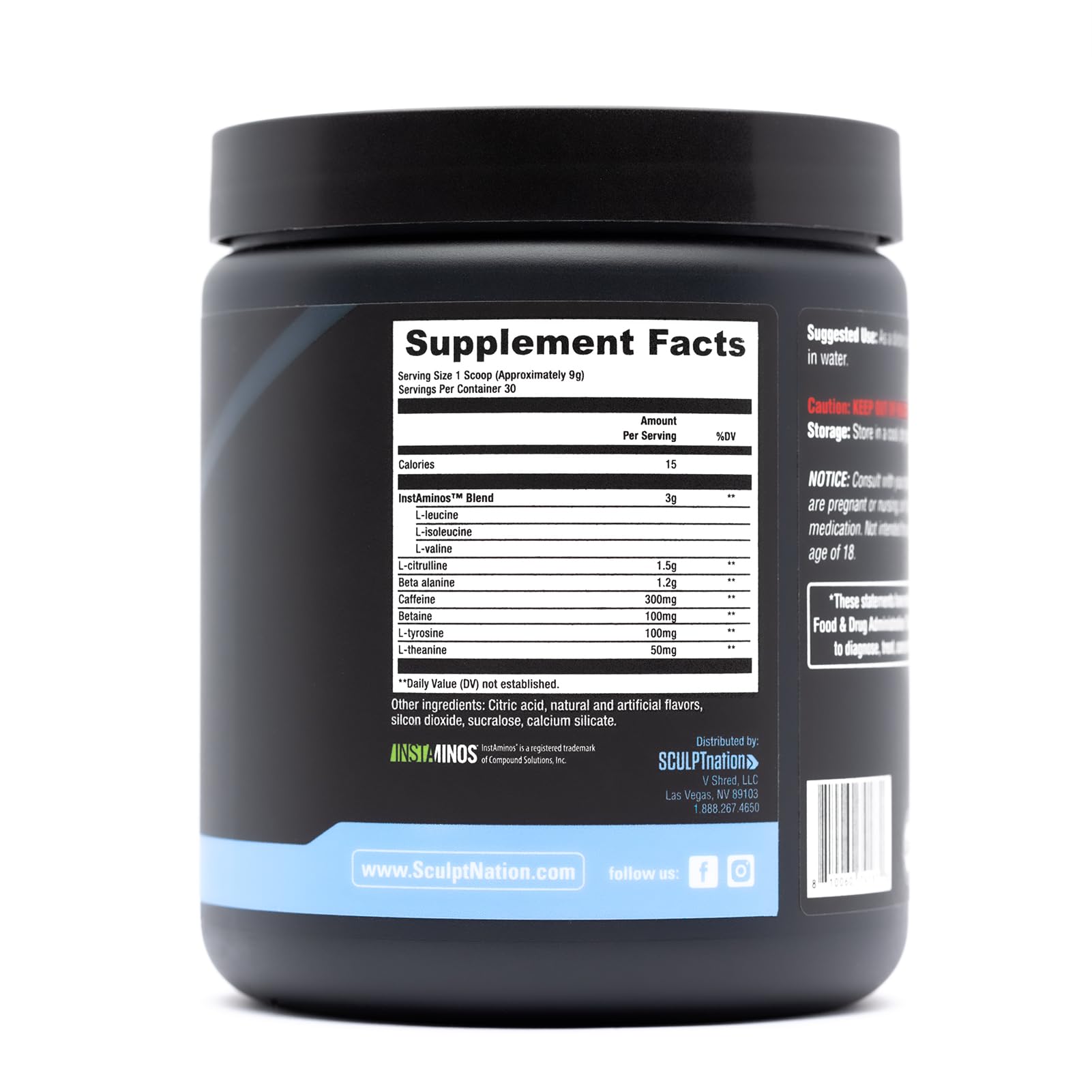 Sculpt Nation by V Shred PreWorkout - Premium Pre Workout Powder with Amino Acids Sculpt Nation