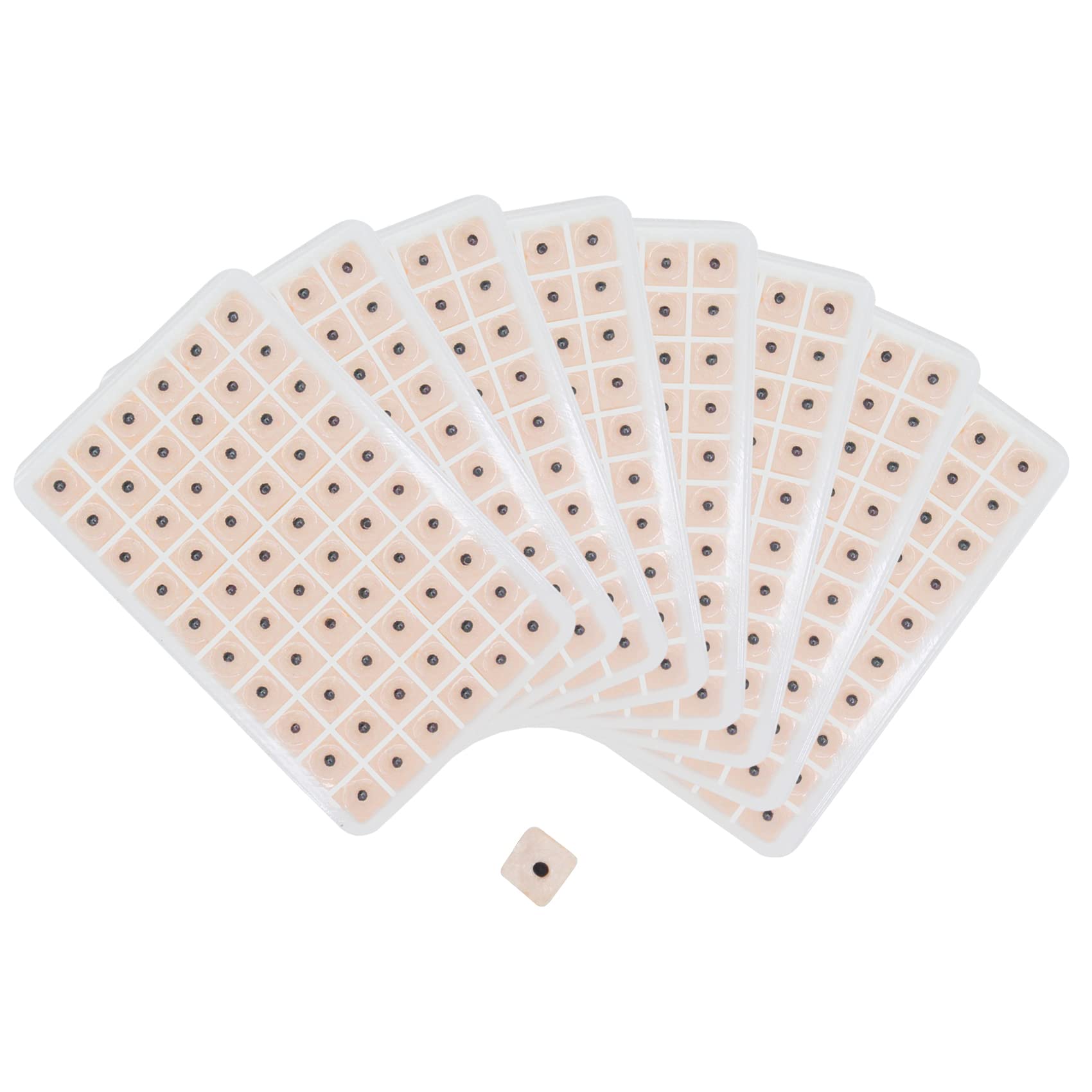 Ear Seeds Auricular Sticker kit,Acupuncture Kit Acupressure with Ears Seed 420 Pcs, Ear Chart, Tweezer Hedigon