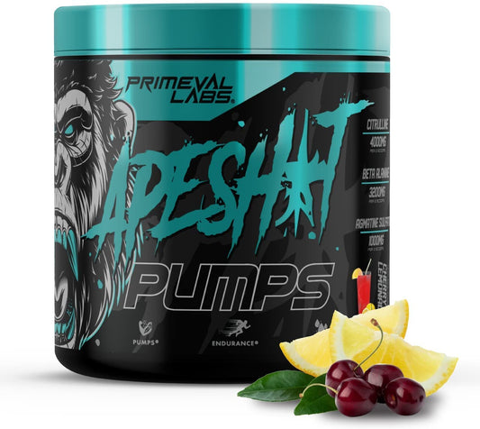 Primeval Labs Ape Pumps Natural Pre Workout Powder | Caffeine Free Preworkout