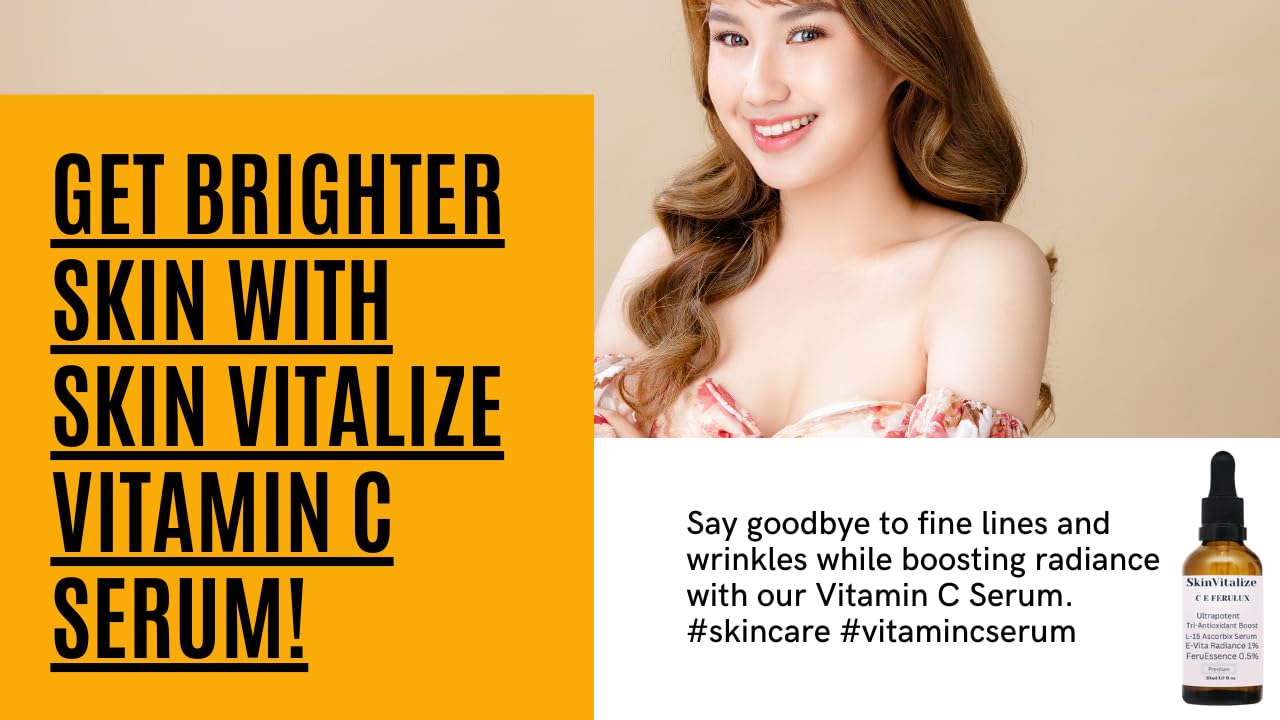 SkinVitalize C E ferulux Vitamin C Serum - 30ml: Advanced Formula for Fighting with Wrinkles Msupps.com