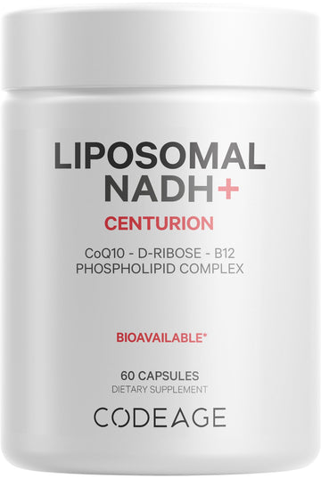 Codeage Liposomal NADH+ Supplement - CoQ10 - Vitamin B12 - D-Ribose Bioenergy