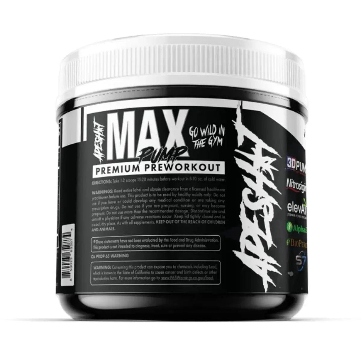 Primeval Labs ApeSh*t Max Pump Premium Pre-Workout | Muscle Pump & Vascularity | 40 Servings (Smashberry)