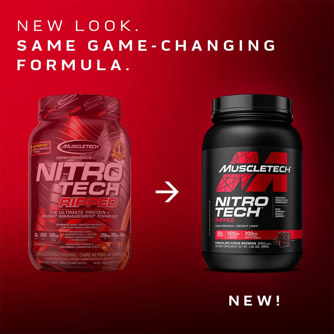 MuscleTech Nitro-Tech Ripped | Lean Whey Protein Powder/Isolate & Platinum Multivitamin MuscleTech