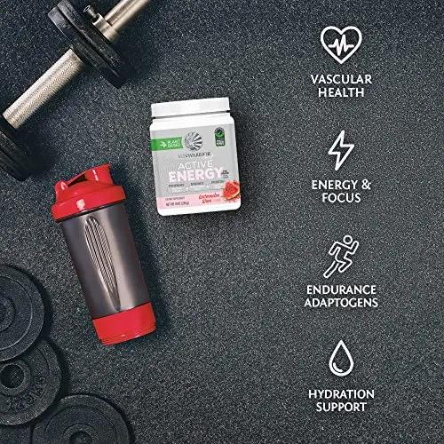 Sunwarrior Plant-Based Preworkout Powder Hydration Blend | Coconut Water Mushroom Blend Soy Free Sugar Free Gluten Free Dairy Free Synthetic Free | Watermelon Wave 30 Servings | Sport Active Energy