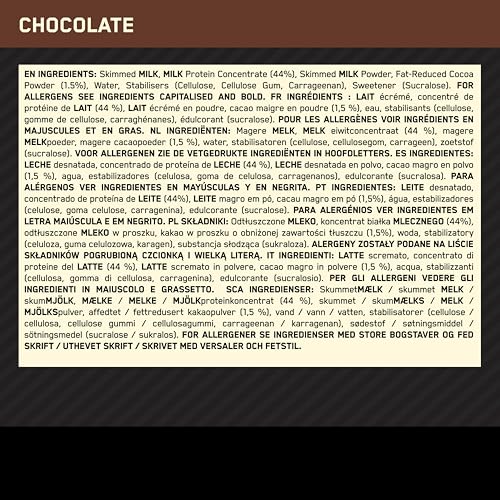 Optimum Nutrition High Protein Shake Bottles, Ready To Drink Healthy Snacks, No added Optimum Nutrition