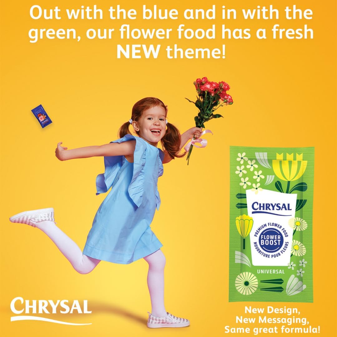 Chrysal Clear Flower Food Packets – Single Packet – Flower Arrangements & Bouquets – Floral Supplies Chrysal