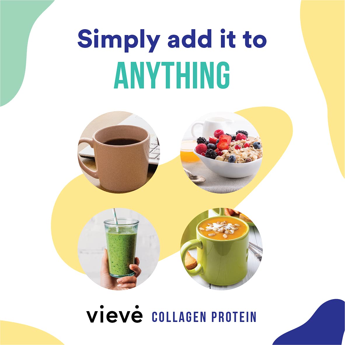 Vieve Collagen Protein Powder - Hydrolysed Bovine Peptides - Diet Support Supplement for Skin, Hair, Nail Vieve