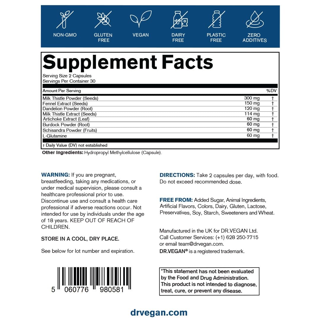 DR.VEGAN Debloat & Detox | Bloating, Digestion, Liver Support | Vitamins & Supplements dr vegan