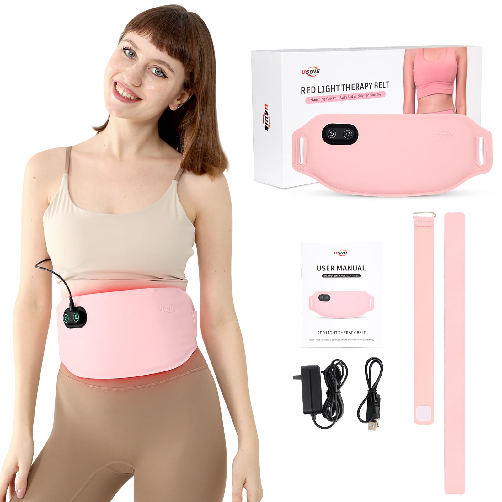 Red Light Therapy Belt for Body, Infrared Light Therapy for Pain Relief, Waterproof Red Light Therapy