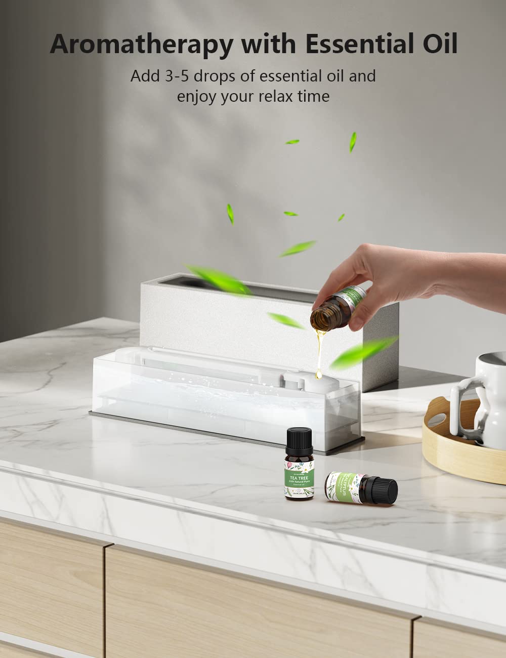 Shiawase Oil Diffuser, 200ml Flame Essential Oil Diffuser/Humidifier, Bedrock Fire Air Scent Diffuser Shiawase