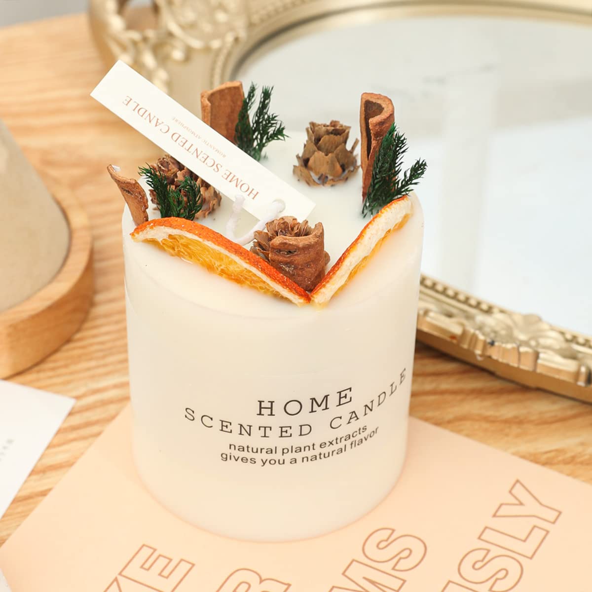 Candles Clearance | Eucalyptus & Orange Aromatherapy Candles | 10 oz Scented Candles Homarom