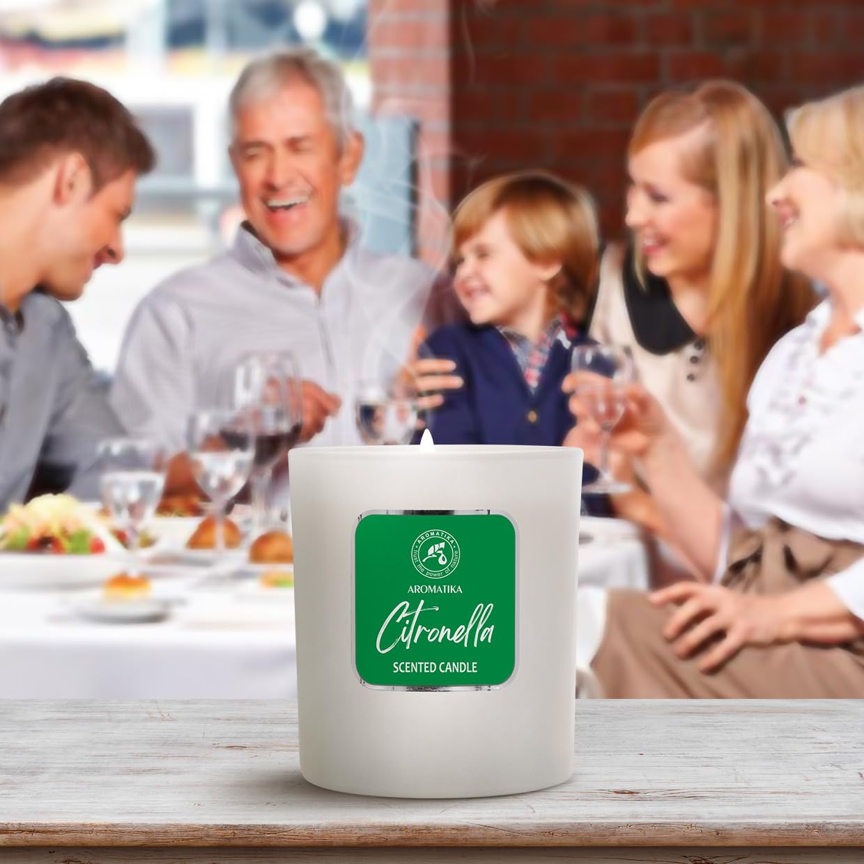 Scented Candle Citronella 200g - Aromatherapy Candle - Soy Wax Candles for Home Scented AROMATIKA