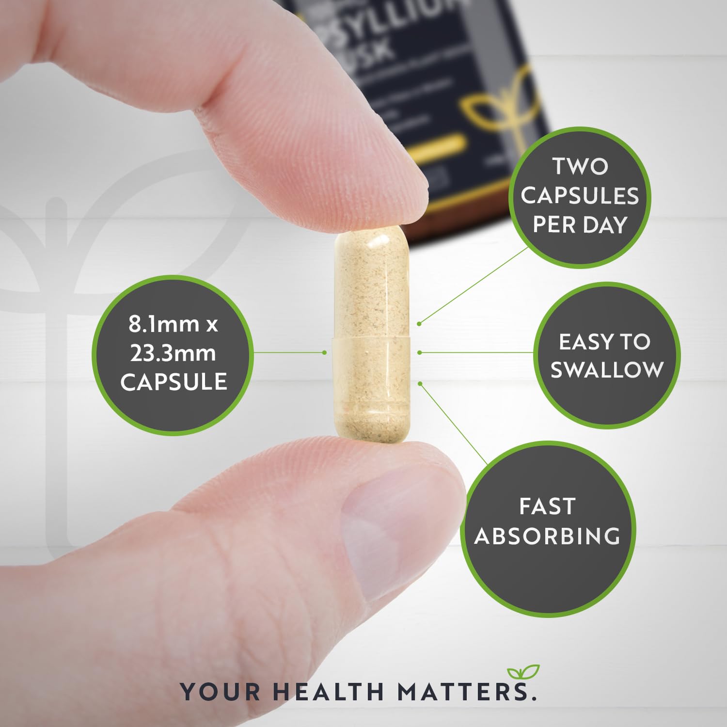 Psyllium Husks Fibre Supplement – 1400mg per Serving – Naturally High in Soluble Fibre Nutravita