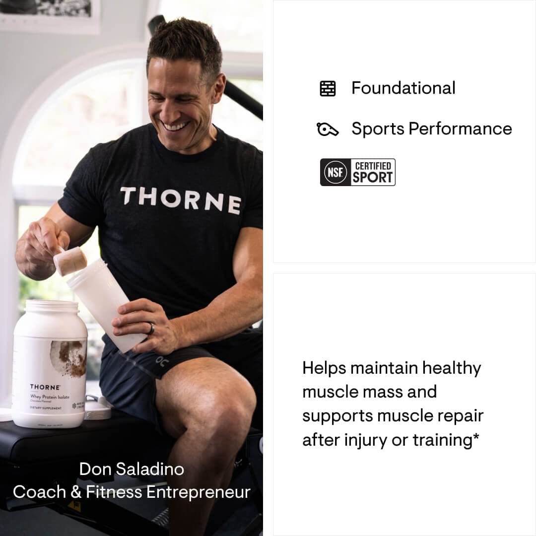 THORNE Whey Protein Isolate - 21 Grams of Easy-to-Digest Whey Protein Powder THORNE