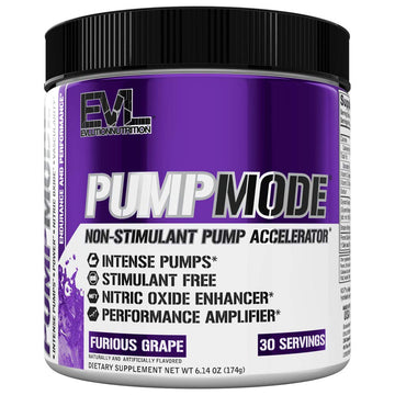 EVL PumpMode Nitric Oxide Supplement - Nitric Oxide Booster Pump Pre Workout Powder