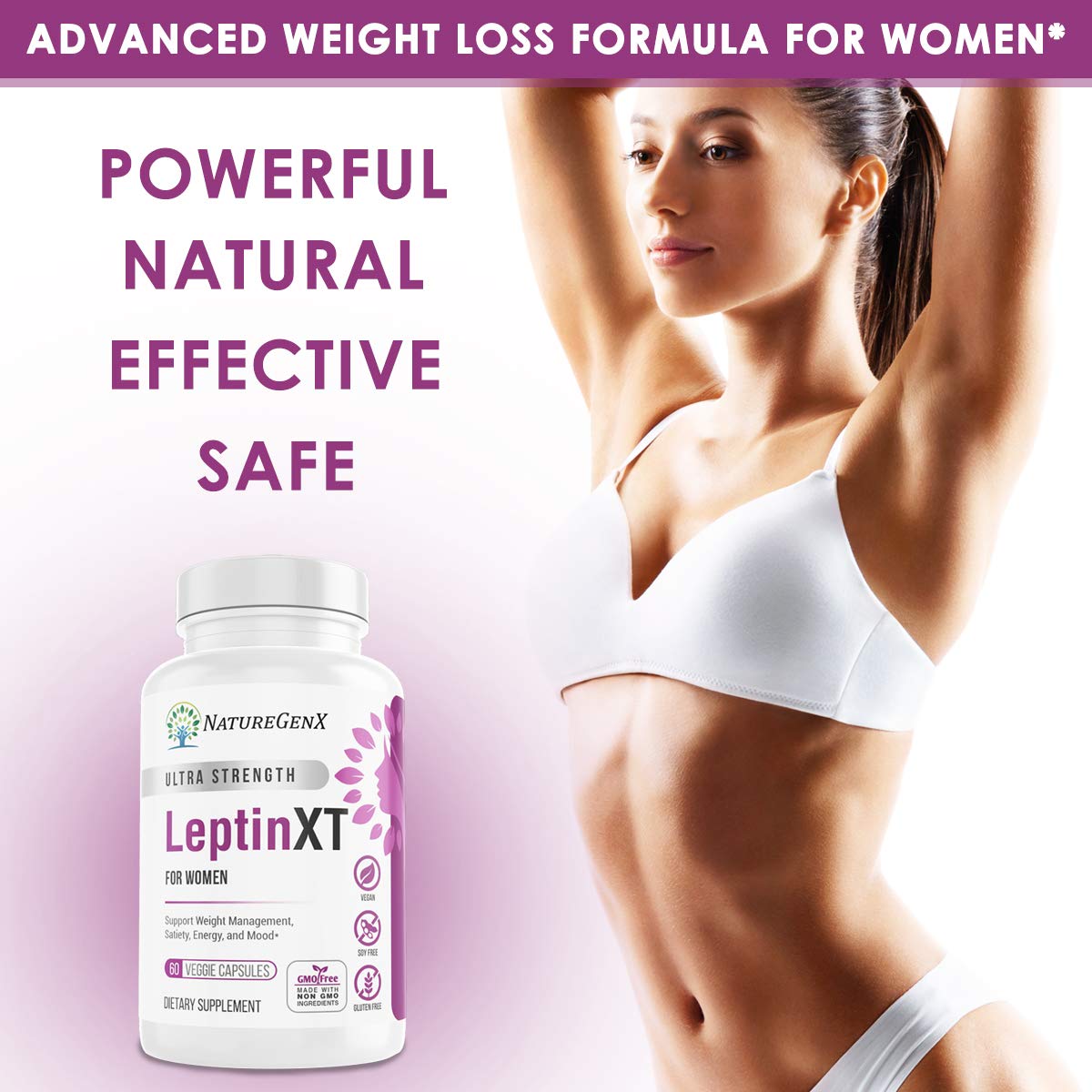 NatureGenX LeptinXT - Leptin Supplements for Weight Loss for Women - Extra Strength NatureGenX