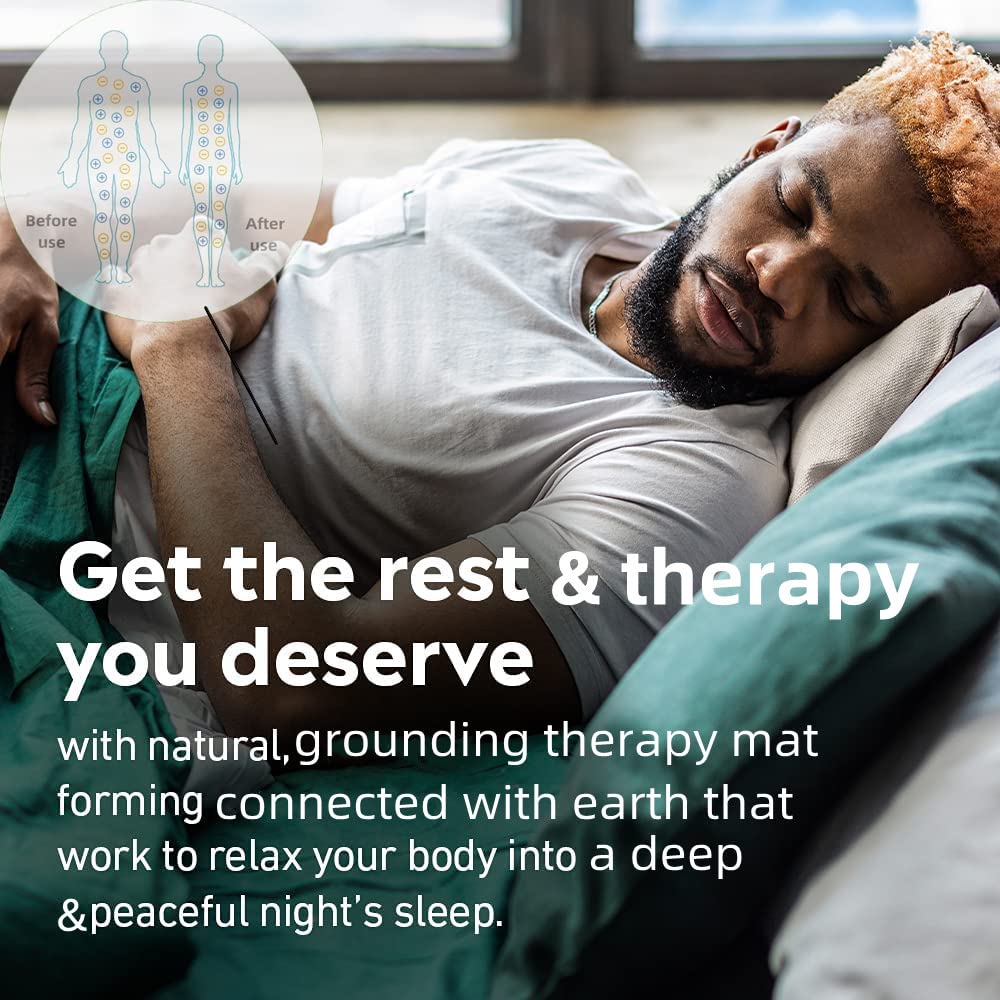 Grounding Mat, Grounding Mattress Cover Pad Grounding Mats Earth Connected Conductive Carbon Alfredx