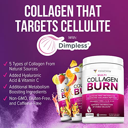Multi Collagen Burn: Multi-Type Hydrolyzed Collagen Protein Peptides with Hyaluronic Acid Vitauthority