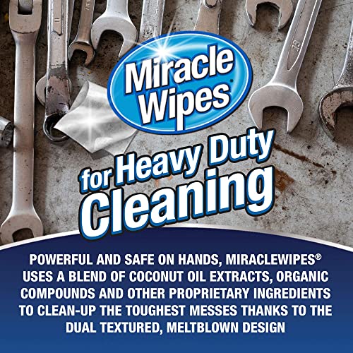 MiracleWipes for Heavy Duty Cleaning (90 Count) - All Purpose Cleaner, Kitchens MiracleWipes