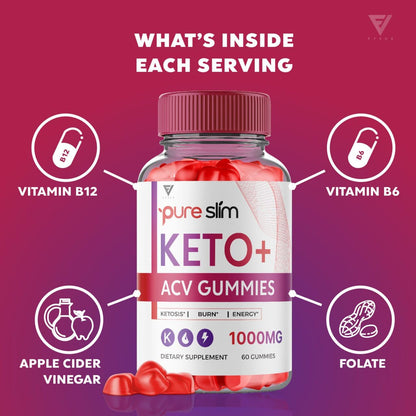 (2 Pack) Pure Slim Keto ACV Gummies, Pure Slim Keto ACV Gummies Advanced Kelly Clarkson
