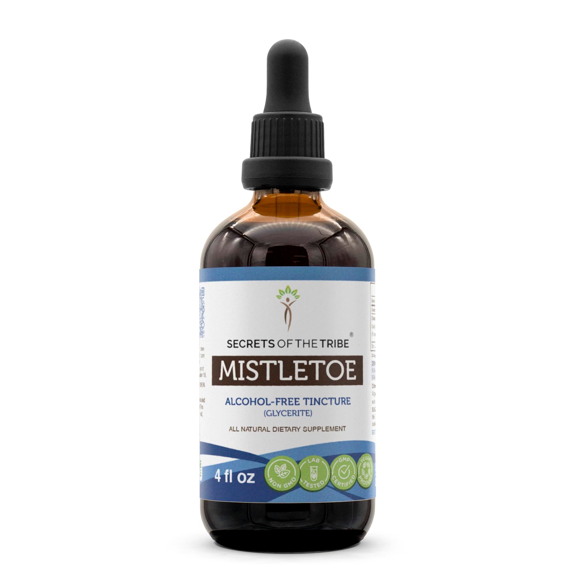 Secrets of the Tribe Mistletoe Tincture Alcohol-Free Liquid Extract, Mistletoe
