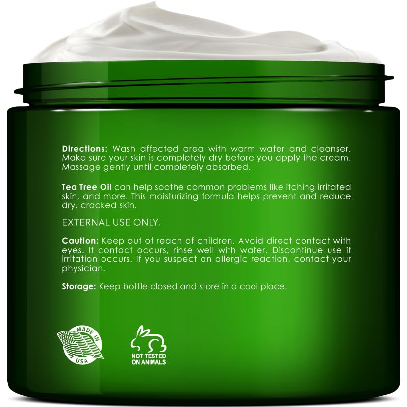 New York Biology Tea Tree Oil Foot Cream for Dry Cracked Feet, Athletes Foot, Nail Fungus NEW YORK BIOLOGY THE ULTIMATE COSMECEUTICALS