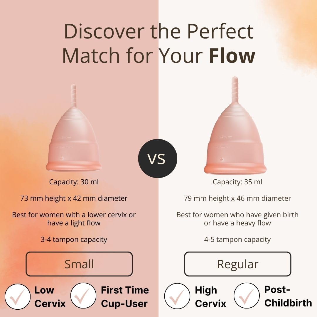 Flow Fairy Reusable Menstrual Cup with Applicator for Easy Insertion- 100% Medical Grade Silicone Period Cup Flow Fairy