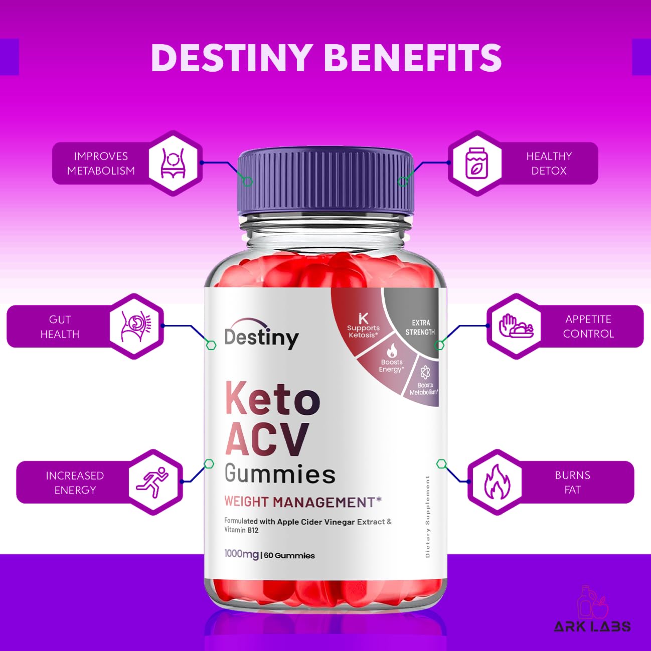 Destiny Keto ACV Gummies, Destiny Keto ACV Gummies Advanced 1000MG - Destiny Keto Ark Labs