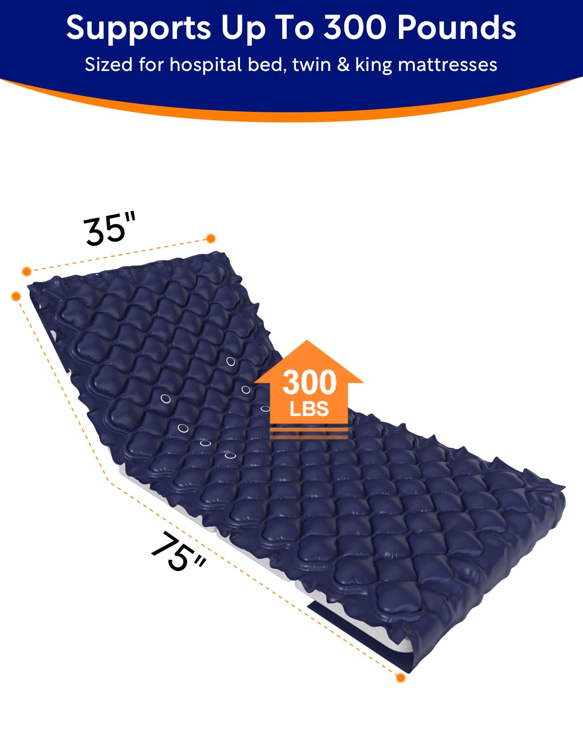 VOCIC Alternating Air Pressure Mattress Pad-with Micro Air Holes & Sleep Mode-Bed Sore