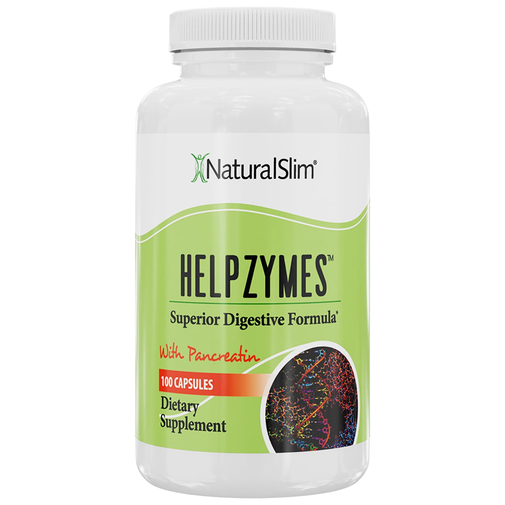 NaturalSlim Helpzymes Digestive Enzymes for Digestion, Bloating, Gas Reli NaturalSlim